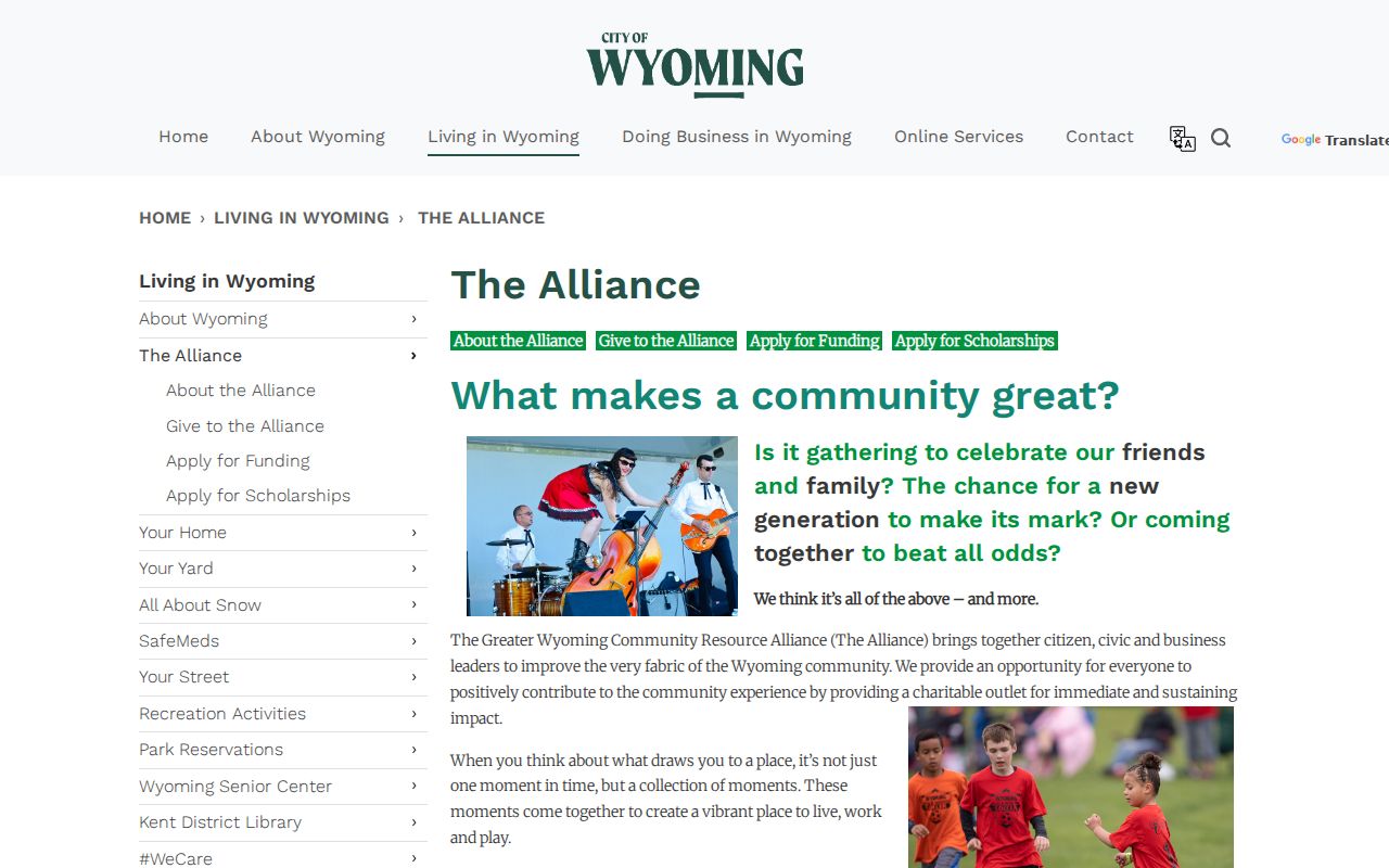 Wyoming neighbors community resource alliance page for neighborhood leads