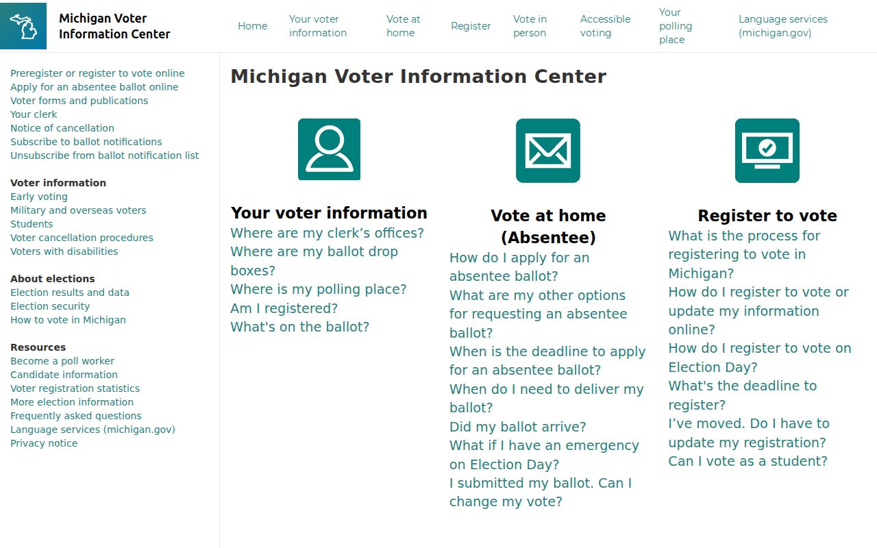 Wyoming residents directory screenshot of Michigan voter lookup fields